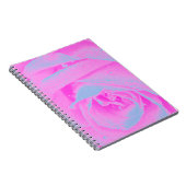 パーフェクトホットピンク&ライトブルーバラ詳細 ノートブック (右側)