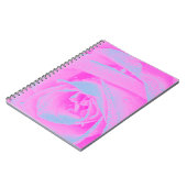 パーフェクトホットピンク&ライトブルーバラ詳細 ノートブック (左側)