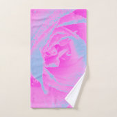 パーフェクトホットピンク&ライトブルーバラ詳細 ハンドタオル (ハンドタオル)