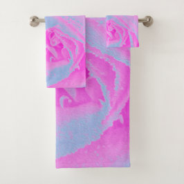 パーフェクトホットピンク&ライトブルーバラ詳細 バスタオルセット