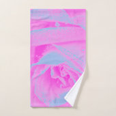 パーフェクトホットピンク&ライトブルーバラ詳細 バスタオルセット (ハンドタオル)