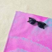 パーフェクトホットピンク&ライトブルーバラ詳細 ビーチタオル (インサイチュ)