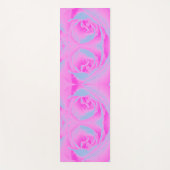 パーフェクトホットピンク&ライトブルーバラ詳細 ヨガマット (正面)
