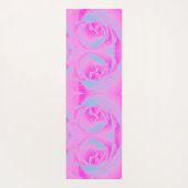 パーフェクトホットピンク&ライトブルーバラ詳細 ヨガマット (裏面)