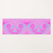 パーフェクトホットピンク&ライトブルーバラ詳細 ヨガマット (正面(横))