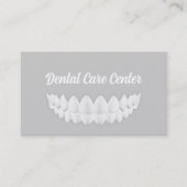 パーフェクトホワイトスマイルシンプルグレー歯科カード 名刺 (正面)