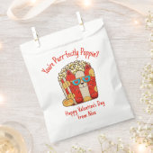 パーフェクトポピンの猫ポップコーンおもしろいバレンタイン フェイバーバッグ (クリップ留めされた状態)