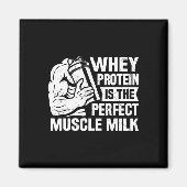 パーフェクトマッスルミルクおもしろいタンパク質愛好家引用文体 マグネット (正面)