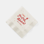 パーフェクトマッチの独身最後の女友達パーティー 縁ありカクテルナプキン (角)