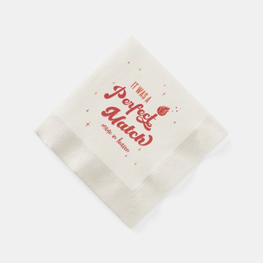 パーフェクトマッチの独身最後の女友達パーティー 縁ありカクテルナプキン (角)