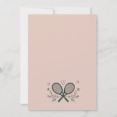 パーフェクトマッチソーシャルクラブテニスブライダルシャワー 招待状 (裏面)