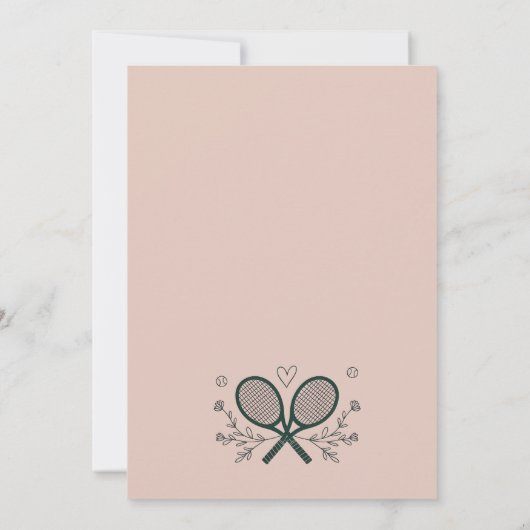 パーフェクトマッチソーシャルクラブテニスブライダルシャワー 招待状 (裏面)