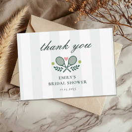 パーフェクトマッチテニスブライダルシャワー サンキューカード