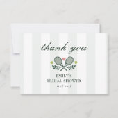 パーフェクトマッチテニスブライダルシャワー サンキューカード (正面)