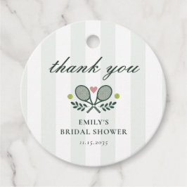 パーフェクトマッチテニスブライダルシャワー フェイバータグ