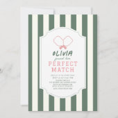 パーフェクトマッチピックバルストライプブライダルシャワー 招待状 (正面)