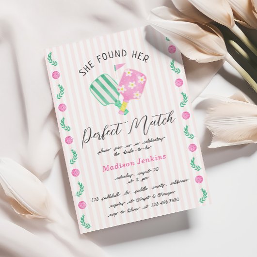 パーフェクトマッチピックボールブライダルシャワー 招待状