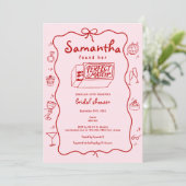 パーフェクトマッチ手描きコケットブライダルシャワー 招待状 (スタンド正面)