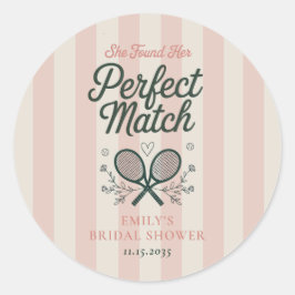 パーフェクトマッチ ソーシャルクラブ テニス ブライダルシャワー ラウンドシール
