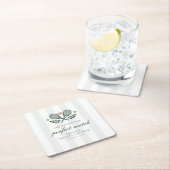 パーフェクトマッチ テニス ブライダルシャワー スクエアペーパーコースター (インサイチュ)