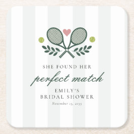 パーフェクトマッチ テニス ブライダルシャワー スクエアペーパーコースター