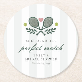 パーフェクトマッチ テニス ブライダルシャワー ラウンドペーパーコースター
