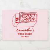 パーフェクトマッチ ハンドドローンコケッテ ブライダルシャワー スパークリングワインラベル (シングルラベル)