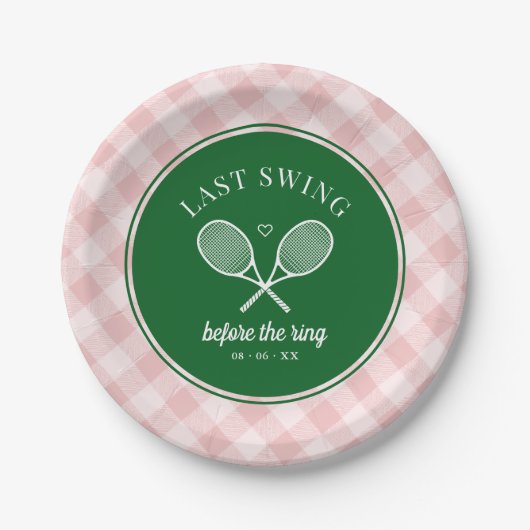 パーフェクトマッチ ラストスウィング テニス ブライズテイル ペーパープレート (正面)