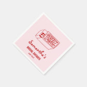 パーフェクトマッチ 手描きコケッティ ブライダルシャワー スタンダードカクテルナプキン (角)