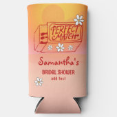 パーフェクトマッチ 手描きコケッティ ブライダルシャワー スリム缶クーラー (正面)