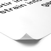 パーフェクトマルティニカクテルレシピアート「18 x 24」 ポスター (角)