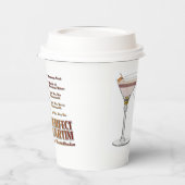 パーフェクトマルティーニカクテルレシピアート 紙コップ (左)