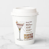 パーフェクトマルティーニカクテルレシピアート 紙コップ (裏面)