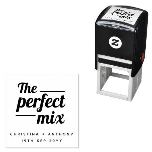 パーフェクトミックスはっきりしたタイポグラフィウェディングスタンプ セルフインキングスタンプ (インサイチュ)