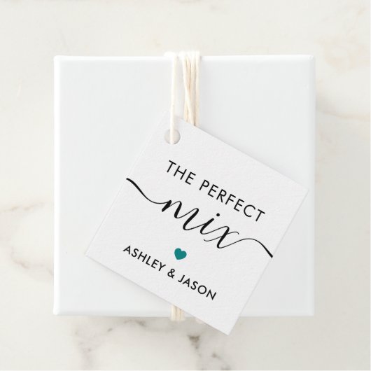 パーフェクトミックス スパイスまたはトレイルミックス ギフトタグ、ターコイズ フェイバータグ (インサイチュ)