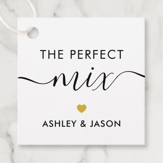 パーフェクトミックス スパイス または トレイルミックス ギフトタグ, ゴールド フェイバータグ (正面)