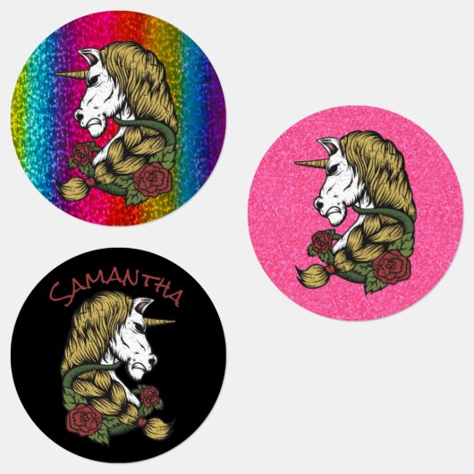 パーフェクトユニコーン誕生日サプライズ ラベル (グループ)