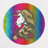 パーフェクトユニコーン誕生日サプライズ ラベル (デザイン1)