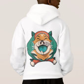 パーフェクトライオンフード付きスウェットシャツ (裏面)