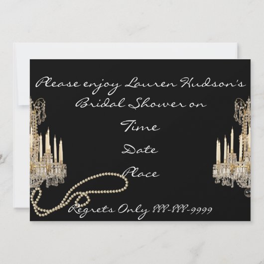 パーフェクトヴィンテージスタイルブライダルシャワー招待 招待状 (裏面)