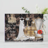 パーフェクトヴィンテージスタイルブライダルシャワー招待 招待状 (スタンド正面)