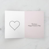 パーフェクト先生絵を描ハンドキャットバレンタインデー カード (内部)