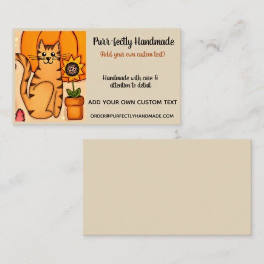 パーフェクト子猫素朴チャーム 名刺 (正面/裏面)
