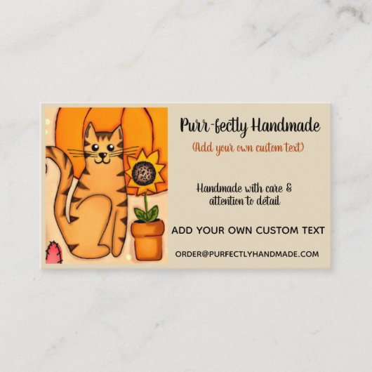 パーフェクト子猫素朴チャーム 名刺 (正面)
