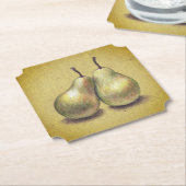 パーフェクト梨の紙コースター ペーパーコースター (アングル)
