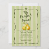 パーフェクト梨ブライダルシャワーレトロ 招待状 (正面)