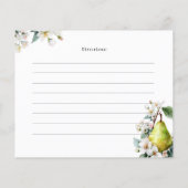 パーフェクト洋ナシブライダルシャワーレシピカード (裏面)