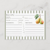 パーフェクト洋ナシレトロオールドマネーペアブライダルレシピ エンクロージャーカード (正面)