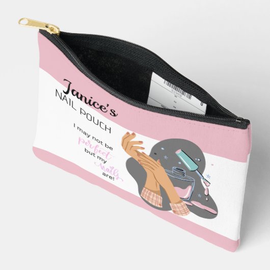 パーフェクト爪、 ネイルパーソナライズされたアクセサリーバッグ アクセサリーポーチ (見開き)