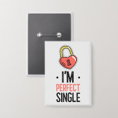 パーフェクト独身のパロックボタン 缶バッジ (正面/裏面)
